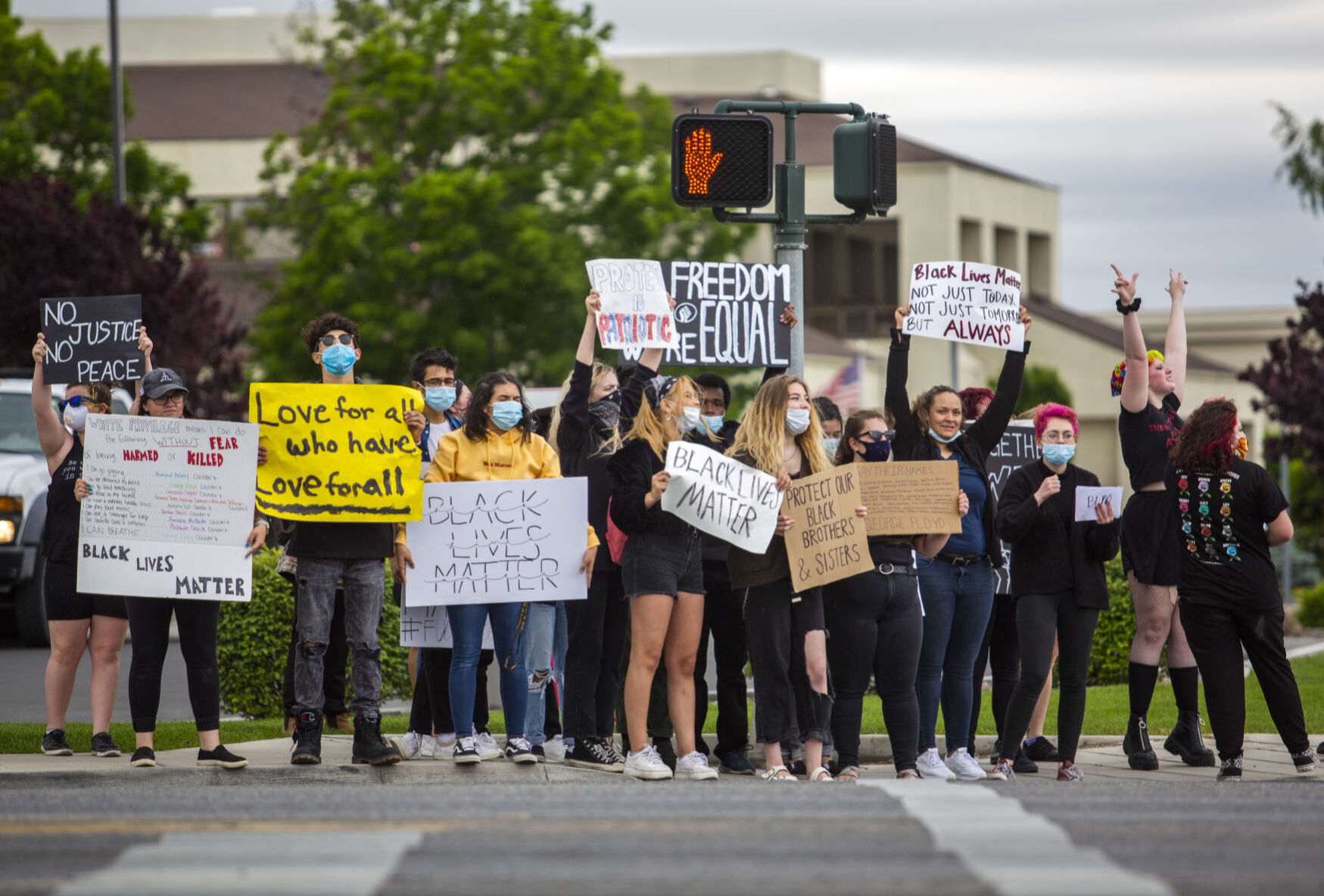 Citizens gather to protest police brutality